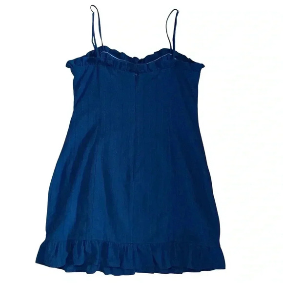 REVOLVE superdown Chloe Lace Up Dress in Navy- Size Medium - Picture 3 of 10